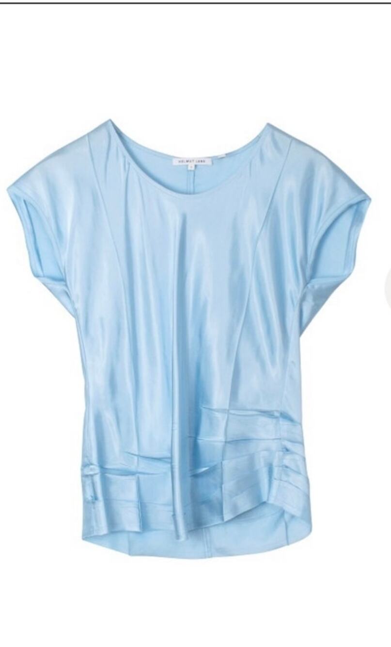 Helmet Lang Scoop Neck Bias Top in color Lark